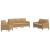 Set de canapele cu perne, 3 piese, maro, catifea GartenMobel Dekor