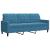 Set de canapele cu perne, 3 piese, albastru, catifea GartenMobel Dekor