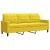 Set de canapele cu perne/rulouri, 3 piese, galben, catifea GartenMobel Dekor