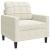 Set de canapele cu perne/rulouri, 3 piese, crem, catifea GartenMobel Dekor