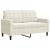 Set de canapele cu perne/rulouri, 3 piese, crem, catifea GartenMobel Dekor