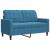 Set de canapele cu perne/rulouri, 3 piese, albastru, catifea GartenMobel Dekor