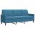 Set de canapele cu perne/rulouri, 3 piese, albastru, catifea GartenMobel Dekor