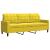 Set de canapele cu perne, 2 piese, galben, catifea GartenMobel Dekor