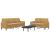 Set de canapele cu perne, 2 piese, maro, catifea GartenMobel Dekor