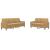 Set de canapele cu perne, 2 piese, maro, catifea GartenMobel Dekor
