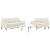 Set de canapele cu perne, 2 piese, crem, catifea GartenMobel Dekor