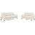 Set de canapele cu perne, 2 piese, crem, catifea GartenMobel Dekor