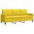 Set de canapele cu perne/rulouri, 2 piese, galben, catifea GartenMobel Dekor
