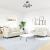 Set de canapele cu perne/rulouri, 2 piese, crem, catifea GartenMobel Dekor