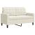 Set de canapele cu perne/rulouri, 2 piese, crem, catifea GartenMobel Dekor