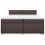 Pat box spring cu saltea, maro închis, 200x200 cm, textil GartenMobel Dekor