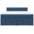 Pat box spring cu saltea, albastru, 180x200 cm, material textil GartenMobel Dekor