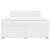 Pat box spring cu saltea, alb, 180x200 cm, piele ecologică GartenMobel Dekor
