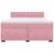 Pat box spring cu saltea, roz, 180x200 cm, catifea GartenMobel Dekor