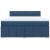 Pat box spring cu saltea, albastru, 180x200 cm, material textil GartenMobel Dekor