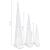 Set conuri decorative cu LED-uri, alb rece, 60/90/120 cm, acril GartenMobel Dekor