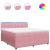 Pat box spring cu saltea, roz, 180x200 cm, catifea GartenMobel Dekor