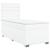 Pat box spring cu saltea, alb, 90x190 cm, piele ecologică GartenMobel Dekor