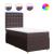 Pat box spring cu saltea, maro închis, 80x200 cm, textil GartenMobel Dekor