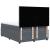 Pat box spring cu saltea, gri închis, 160x200 cm, catifea GartenMobel Dekor
