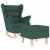 Scaun balansoar cu taburet, verde închis, textil GartenMobel Dekor