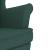 Scaun balansoar cu taburet, verde închis, textil GartenMobel Dekor