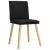 Scaune de sufragerie 6 buc. negru material textil GartenMobel Dekor