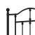 Cadru pat fără saltea, cu tăblie picioare negru 160x200cm metal GartenMobel Dekor