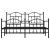 Cadru pat fără saltea, cu tăblie picioare negru 160x200cm metal GartenMobel Dekor