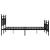 Cadru pat fără saltea, cu tăblie picioare negru 160x200cm metal GartenMobel Dekor