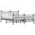 Cadru pat fără saltea, cu tăblie picioare negru 160x200cm metal GartenMobel Dekor