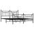 Cadru pat fără saltea, cu tăblie picioare negru 160x200cm metal GartenMobel Dekor