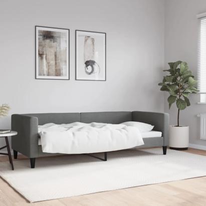 Cadru de pat, gri închis, 80x200 cm, textil GartenMobel Dekor