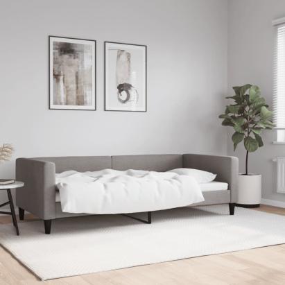 Pat de zi, gri taupe, 90x200 cm, material textil GartenMobel Dekor
