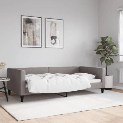 Cadru de pat, gri taupe, 100 x 200 cm, material textil GartenMobel Dekor