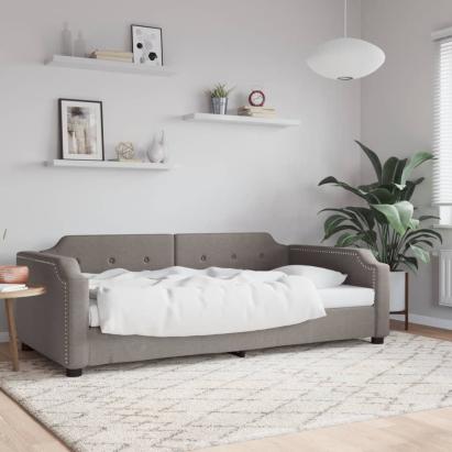 Pat de zi, gri taupe, 90x200 cm, material textil GartenMobel Dekor