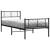 Cadru pat metalic cu tăblii de cap/picioare, negru, 75x190 cm GartenMobel Dekor