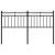 Tăblie de pat metalică, negru, 140 cm GartenMobel Dekor