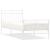Cadru de pat metalic cu tăblie de cap/picioare, alb, 90x200 cm GartenMobel Dekor
