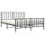 Cadru pat fără saltea, cu tăblie picioare negru 160x200cm metal GartenMobel Dekor