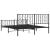 Cadru pat fără saltea, cu tăblie picioare negru 160x200cm metal GartenMobel Dekor