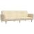 Canapea extensibilă cu 2 locuri, crem, material textil GartenMobel Dekor
