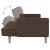 Canapea extensibilă cu 2 locuri, gri taupe, material textil GartenMobel Dekor