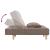 Canapea extensibilă cu 2 locuri, 2 perne, gri taupe, textil GartenMobel Dekor