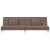 Canapea extensibilă cu 2 locuri, 2 perne, gri taupe, textil GartenMobel Dekor