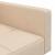 Canapea extensibilă cu 2 locuri, 2 perne, crem, textil GartenMobel Dekor
