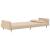 Canapea extensibilă cu 2 locuri, 2 perne, crem, textil GartenMobel Dekor