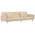 Canapea extensibilă cu 2 locuri, 2 perne, crem, textil GartenMobel Dekor