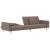 Canapea extensibilă cu 2 locuri, 2 perne, gri taupe, textil GartenMobel Dekor